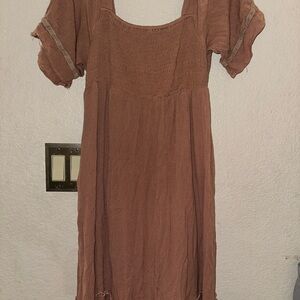 Listicle Pink Flutter Sleeve Sundress